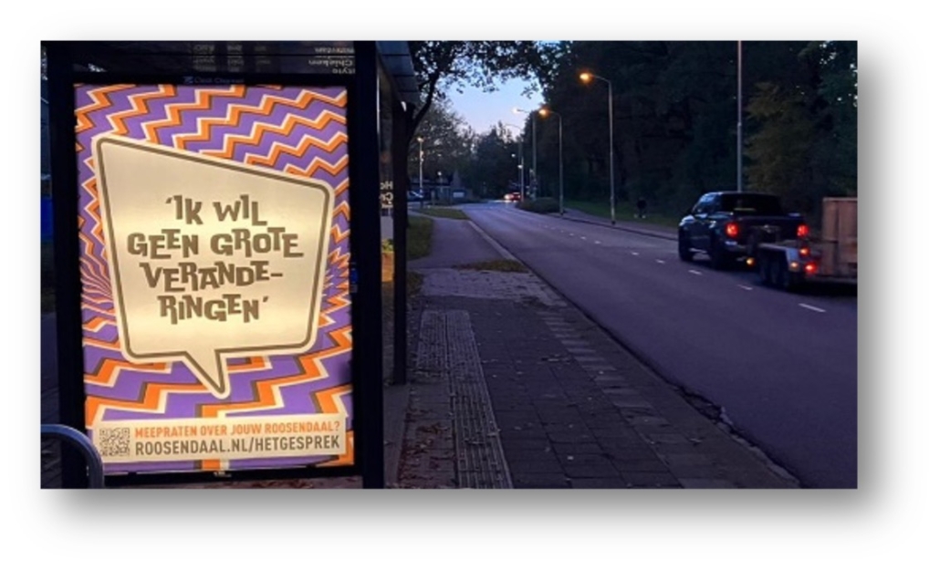 Billboard met uitnodiging voor Het Gesprek