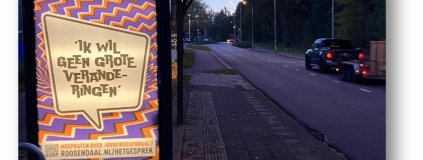 Billboard met uitnodiging voor Het Gesprek